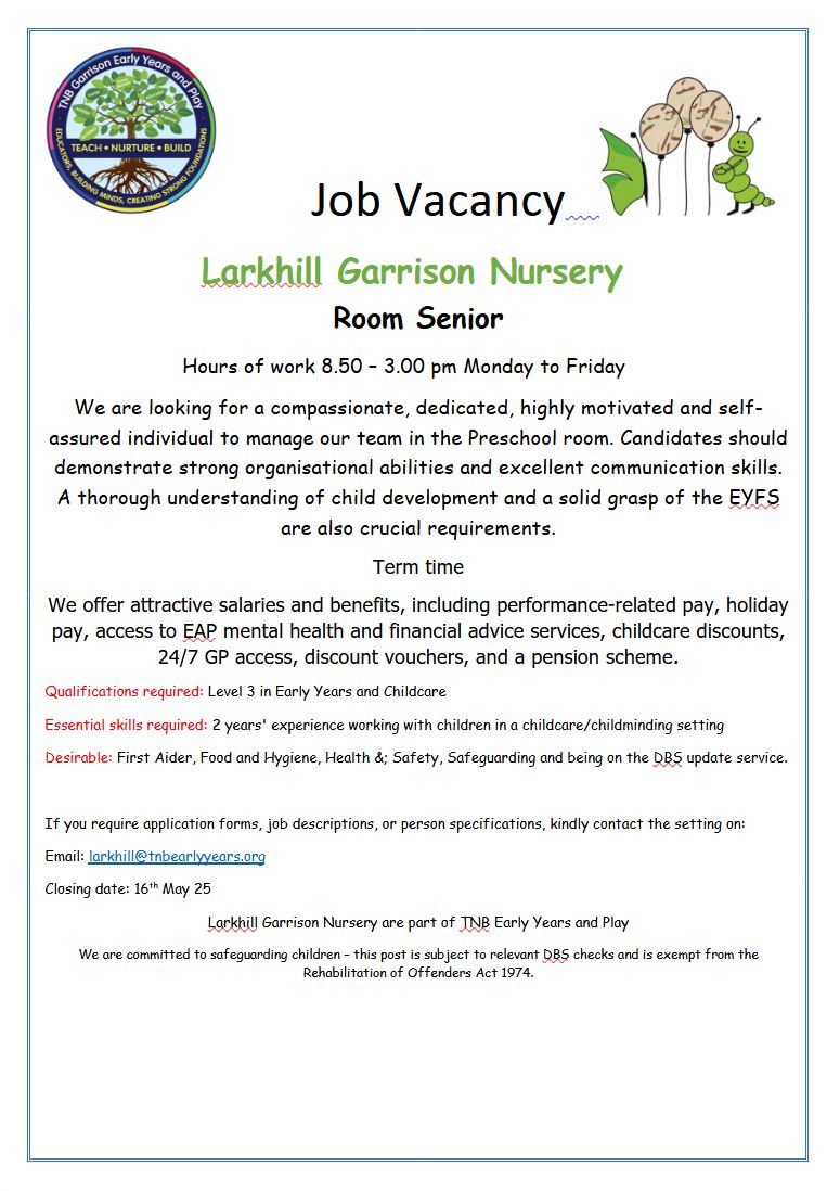 Vacancy ad